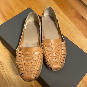 Nisolo Ecuador Huarache Sandals size 6, almond color